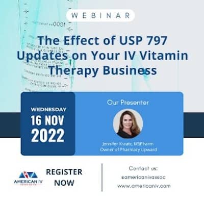 How the New Updates on USP 797 Can and Will Affect Your IV Vitamin Therapy Business