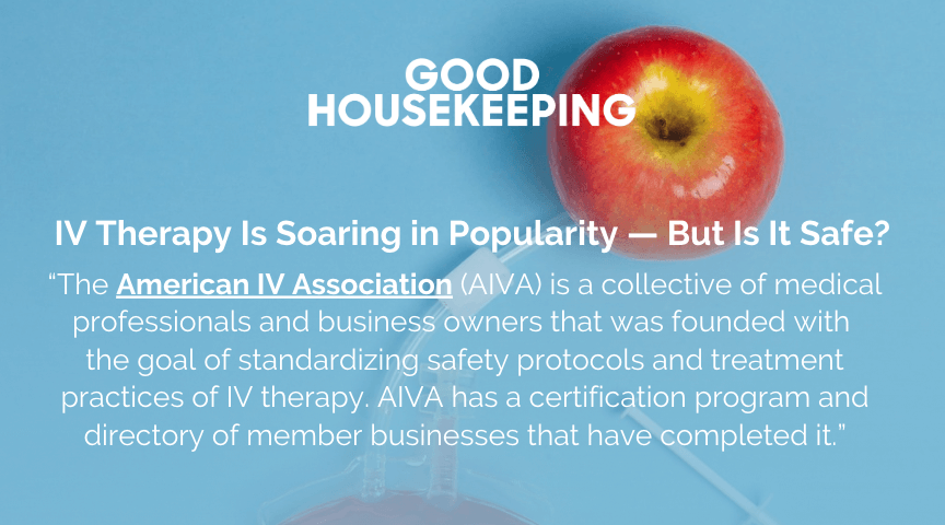 The American IV Association was just mentioned in @goodhousekeeping!